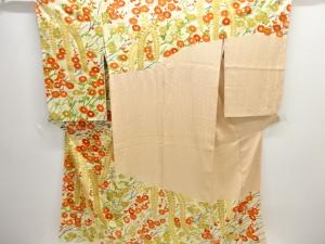 大正ロマン　紋錦紗菊藤模様刺繍着物